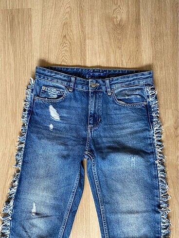 xs Beden lacivert Renk Pull&Bear Boru Paça Jean