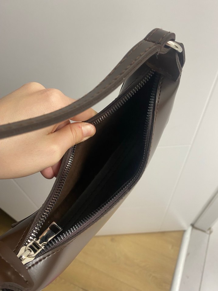 Kahverengi Deri Kadın Çanta - Görsel 3