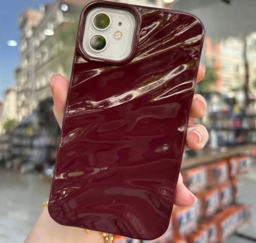 Parlak Bordo Telefon Kılıfı - Görsel 2