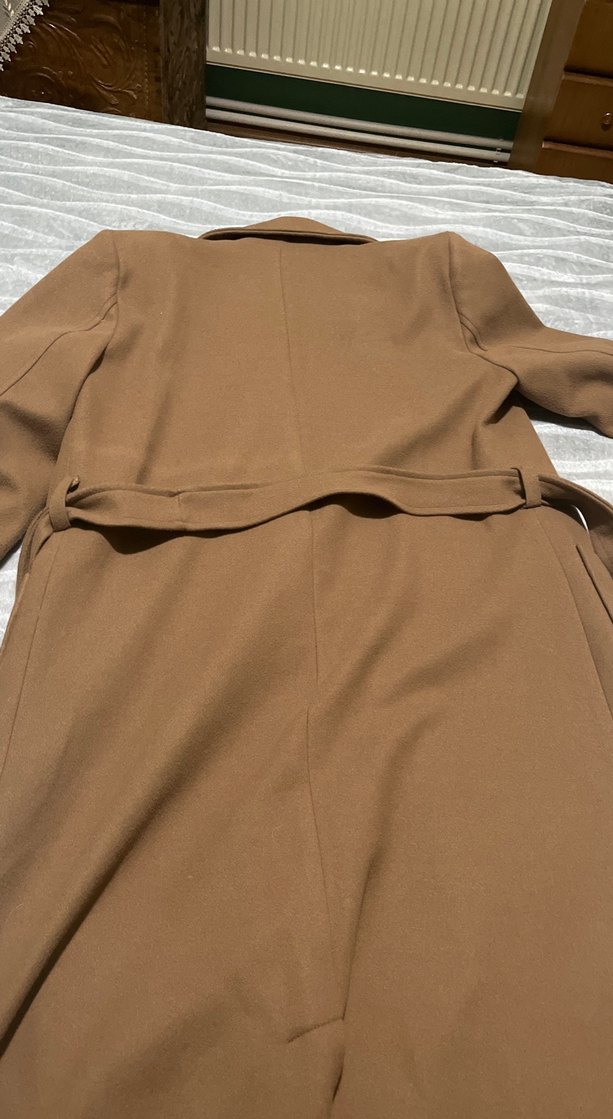 Kadın Kahverengi Süet Uzun Düğmeli Kaban - Görsel 5