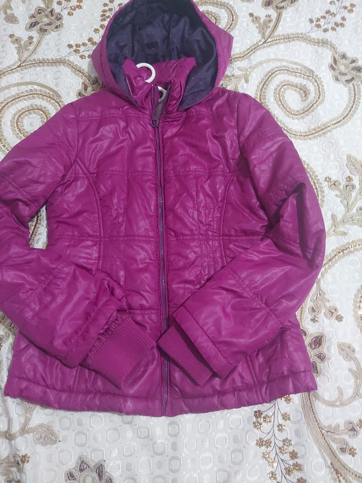 Mor Kız Çocuk Fermuarlı Ceket - Görsel 5