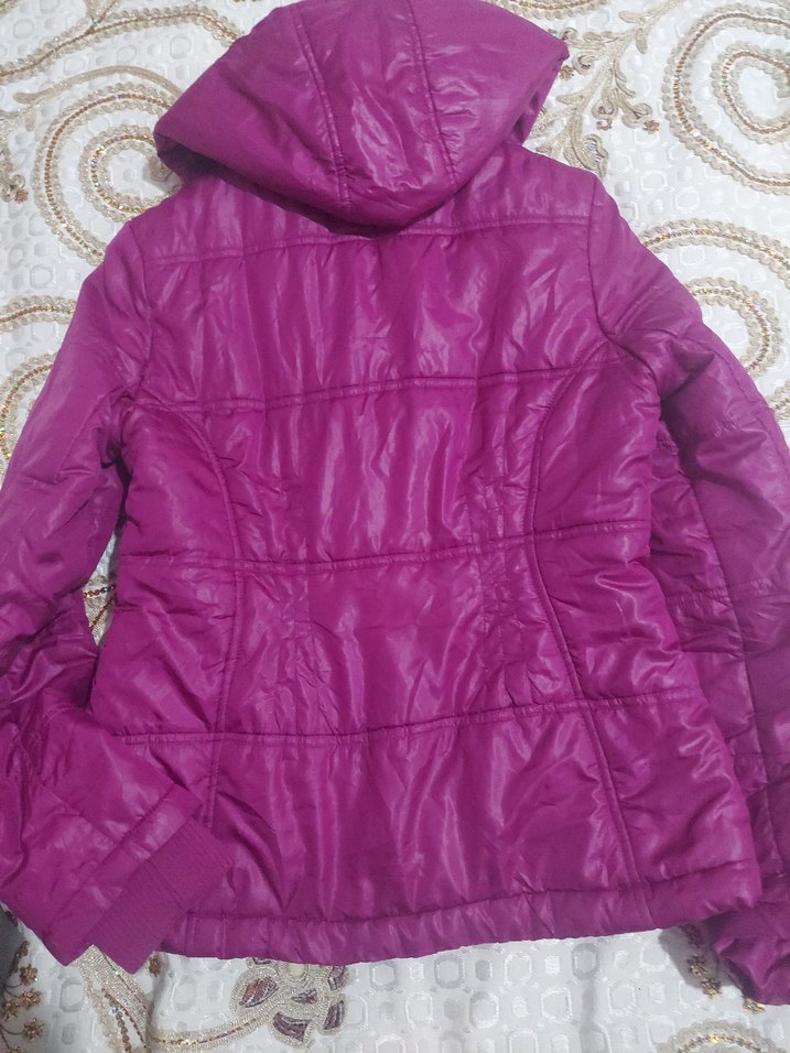 Mor Kız Çocuk Fermuarlı Ceket - Görsel 2