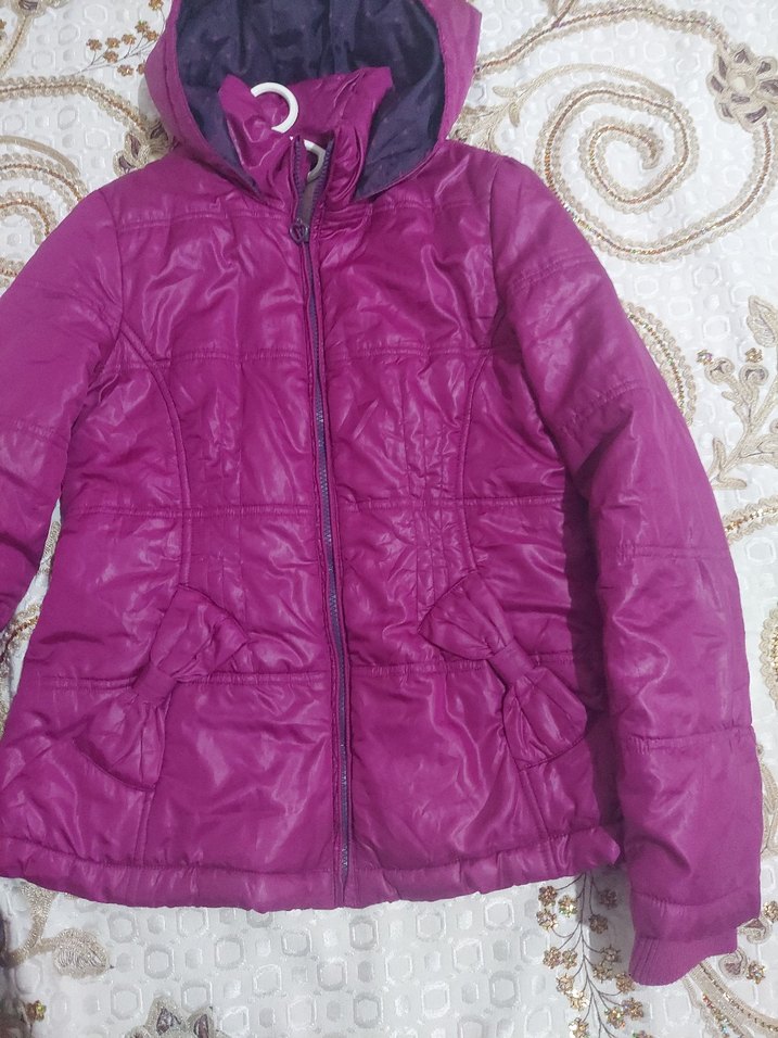 Mor Kız Çocuk Fermuarlı Ceket - Görsel 3