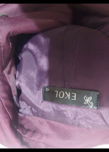 Mor Kadın Midi Boy Düğmeli Trençkot - Görsel 6