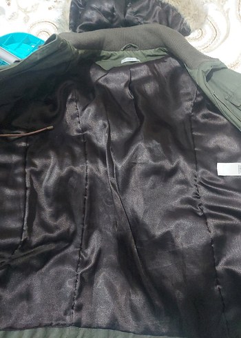 Kürk Detaylı Kapüşonlu Kahverengi Kaban - Görsel 4