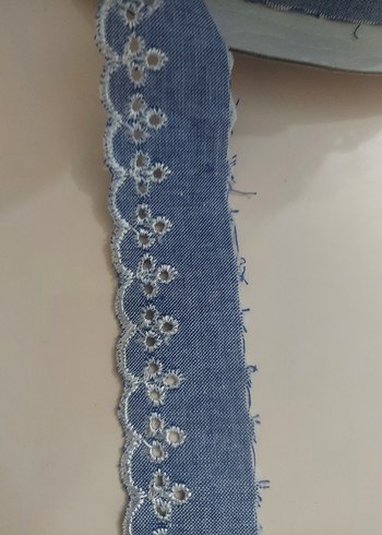 Mavi Bohem Nakışlı Dantel Şerit - Görsel 2