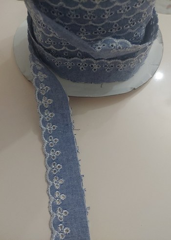 Mavi Bohem Nakışlı Dantel Şerit - Görsel 3