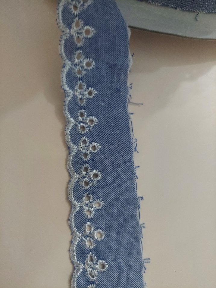 Mavi Bohem Nakışlı Dantel Şerit - Görsel 2