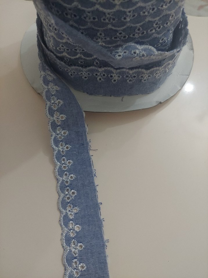 Mavi Bohem Nakışlı Dantel Şerit - Görsel 3