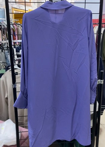 Zühre Uzun Kollu, Düğmeli Mor Kadın Gömlek - Görsel 5