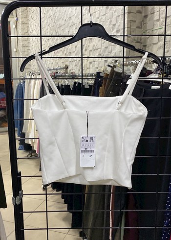 Beyaz Mini İnce Askılı Kadın Atlet - Görsel 2