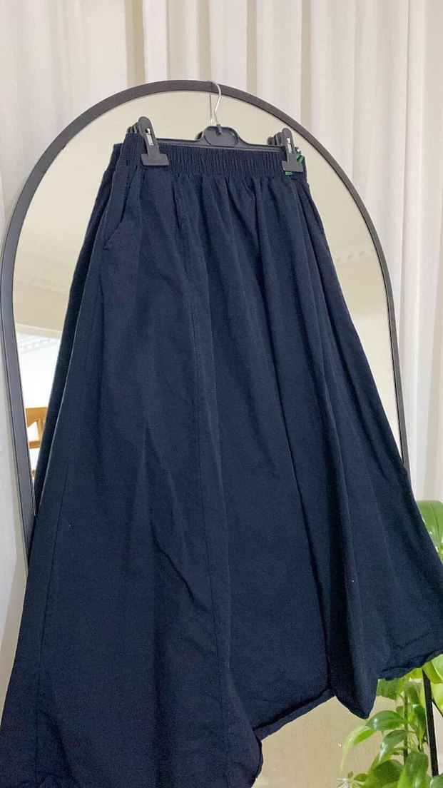 Siyah Uzun Keten Salaş Etek - Görsel 2