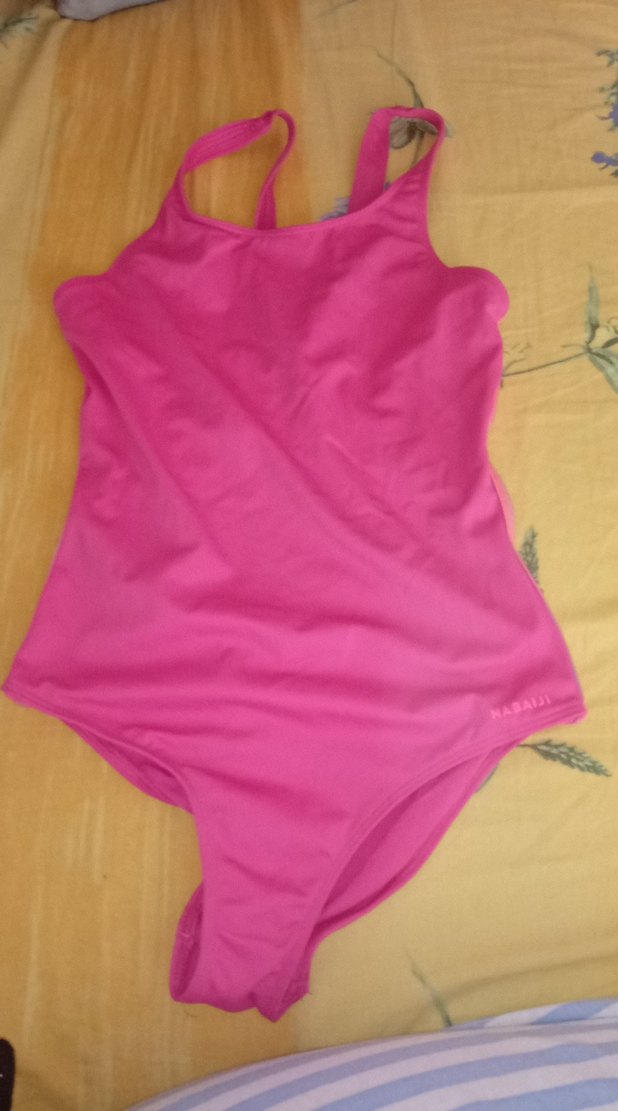 Pembe Drapeli Spor Tarz Kadın Mayo - Görsel 2