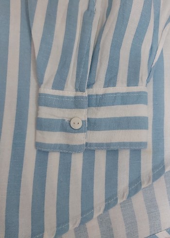 Uzun Kollu Keten Gömlek - Görsel 4