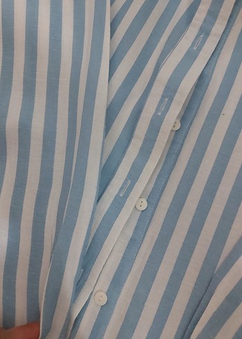 Uzun Kollu Keten Gömlek - Görsel 3