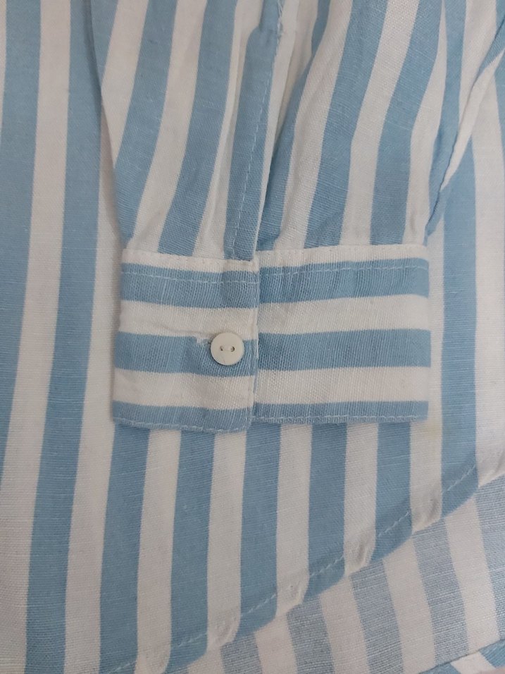 Uzun Kollu Keten Gömlek - Görsel 4