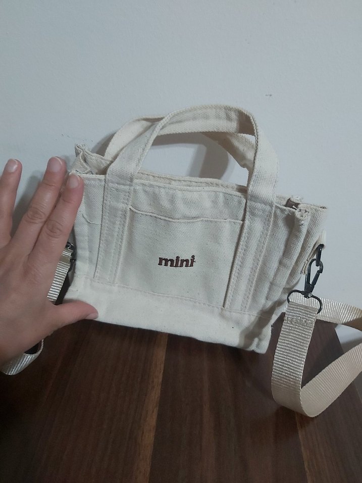 mini bez çanta - Görsel 4