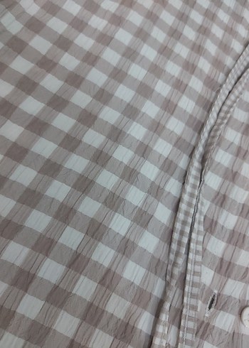 Ekoseli bayan gömlek - Görsel 5