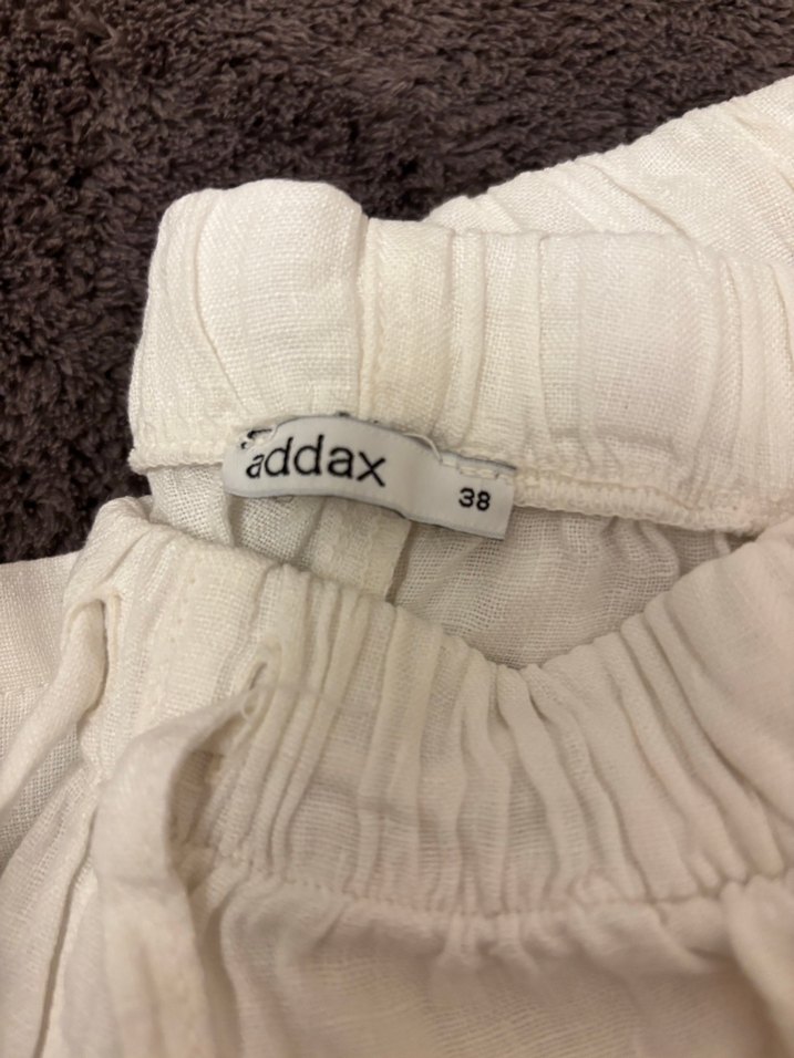 Beyaz Keten Kadın Pantolon Addax - Görsel 3