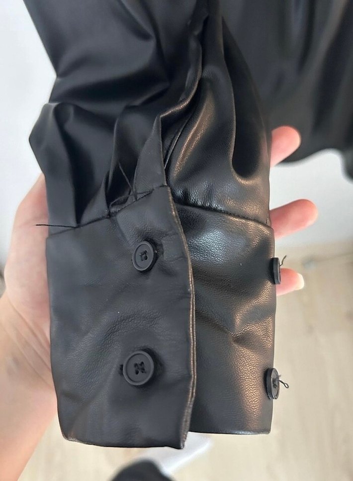 zara deri gömlek - Görsel 4