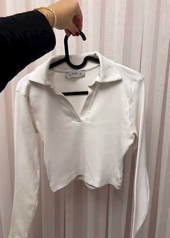 beyaz renk crop - Görsel 5