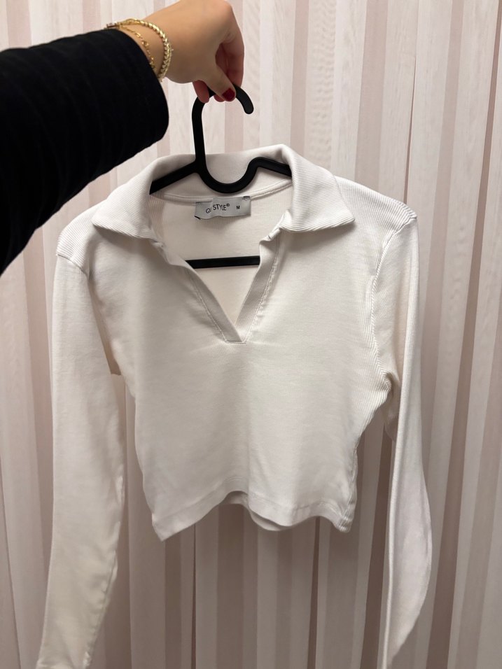 beyaz renk crop - Görsel 5