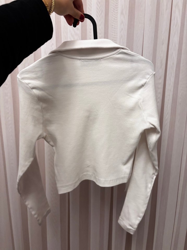 beyaz renk crop - Görsel 4