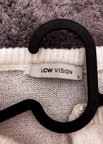 Düğmeli Beyaz Kadın Hırka - Görsel 2