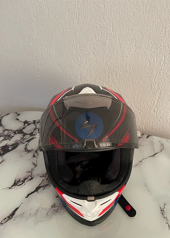 Diger Siyah Baskılı Biker Kask Velcro - Görsel 7