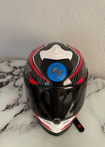 Diger Siyah Baskılı Biker Kask Velcro - Görsel 6