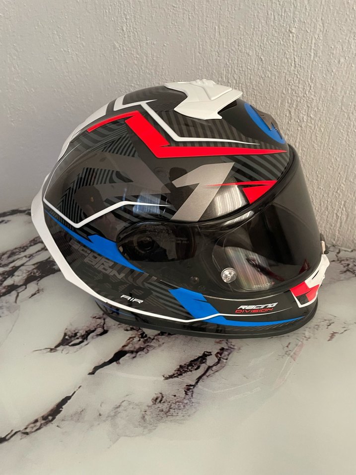 Diger Siyah Baskılı Biker Kask Velcro - Görsel 5
