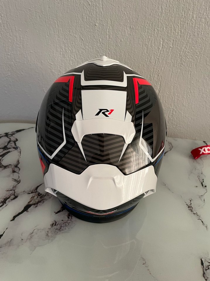 Diger Siyah Baskılı Biker Kask Velcro - Görsel 3