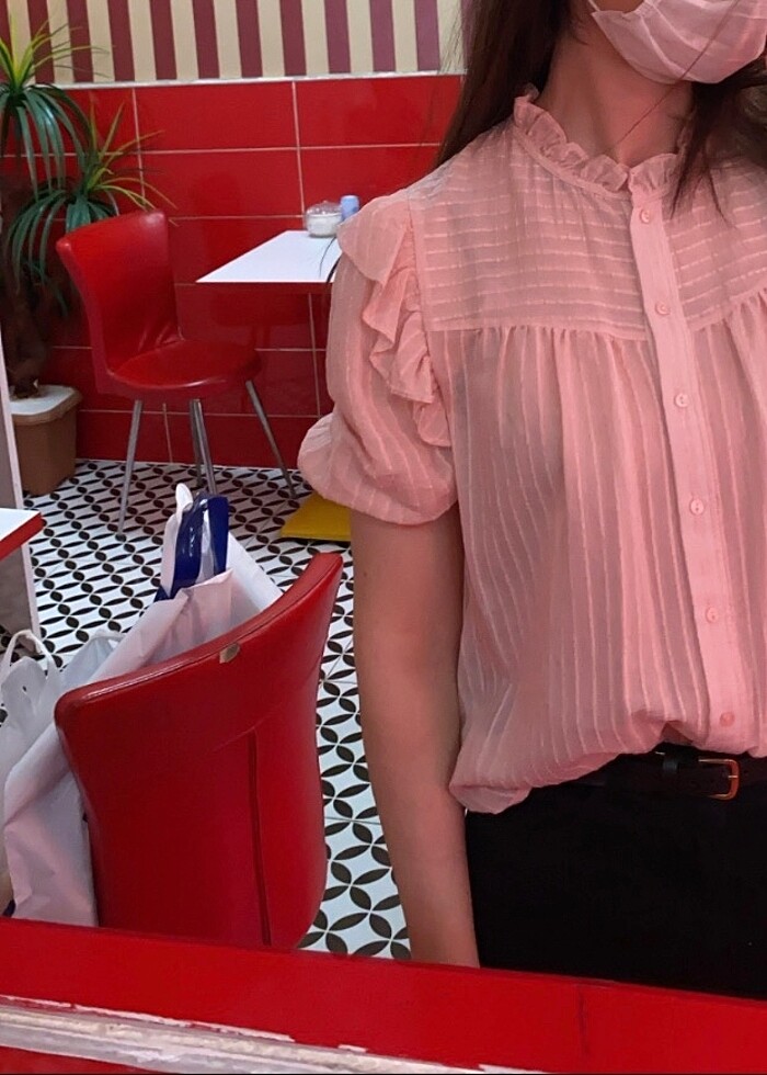 Koton marka pembe gömlek - Görsel 2