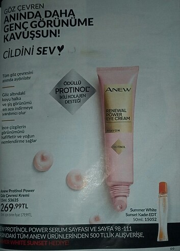  Avon Anew protinol power krem göz çevresi bakım kremi 