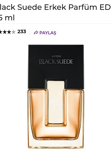 Avon BLACK SUEDE erkek parfüm 