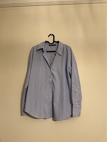 Zara Zara basic poplin çizgili gömlek