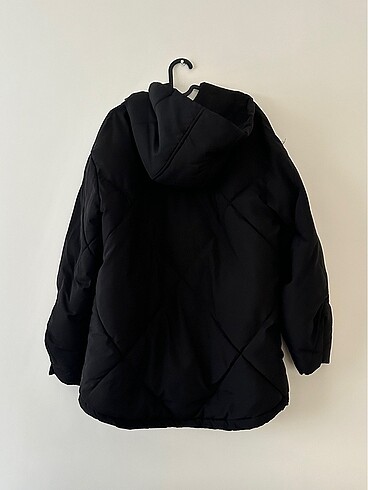 s Beden siyah Renk Bershka şişme oversize mont