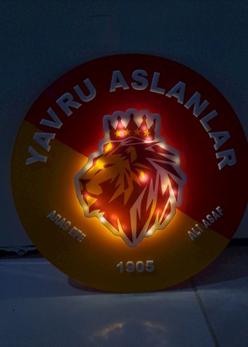 Sarı kırmızı galatasaray konseptli kapı süsü - Görsel 2