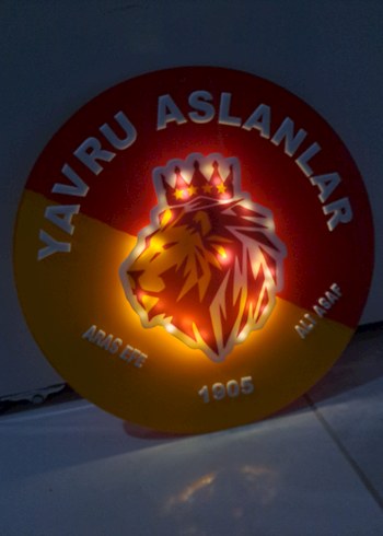 Sarı kırmızı galatasaray konseptli kapı süsü - Görsel 4