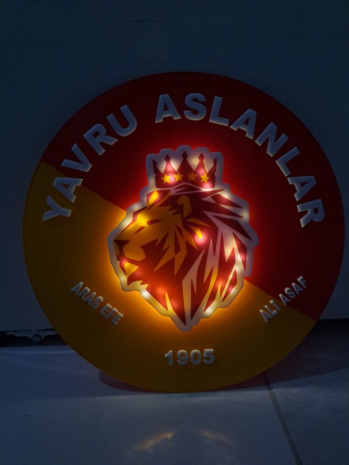 Sarı kırmızı galatasaray konseptli kapı süsü - Görsel 2