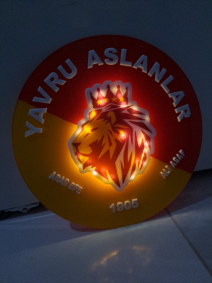 Sarı kırmızı galatasaray konseptli kapı süsü - Görsel 4