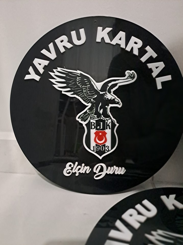 BJK Siyah Biker Rozet Yavru Kartal - Görsel 2