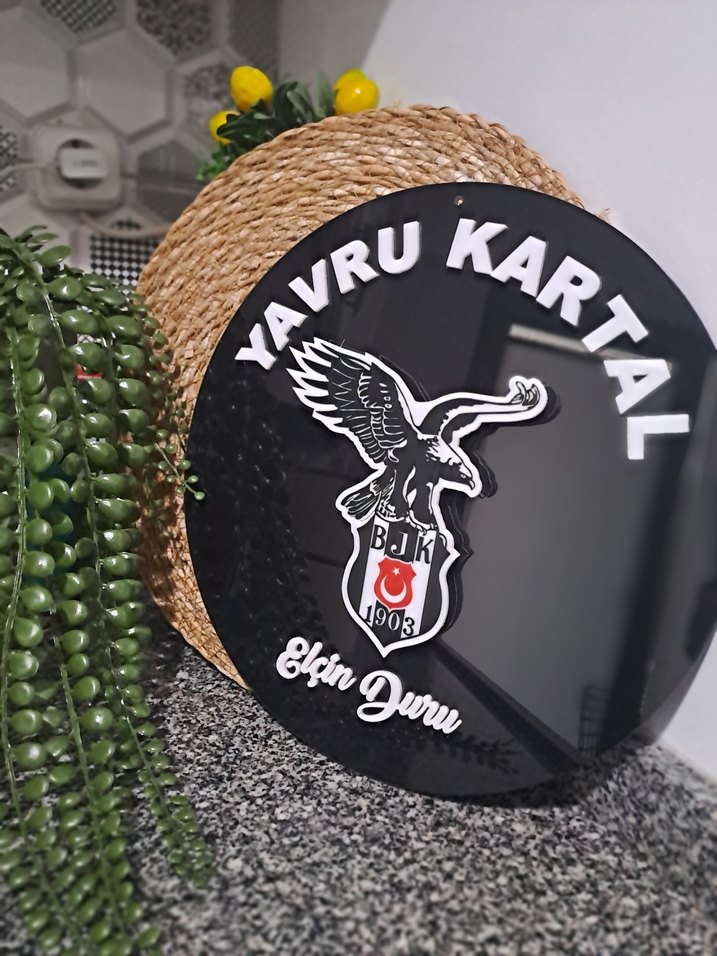 BJK Siyah Biker Rozet Yavru Kartal - Görsel 3