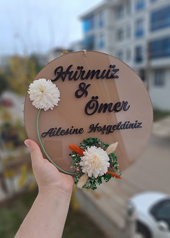 Kişiye Özel Bej Kapı Süsü - Görsel 3