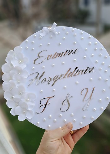 kişiye özel İnci Detaylı  kapı süsü - Görsel 2