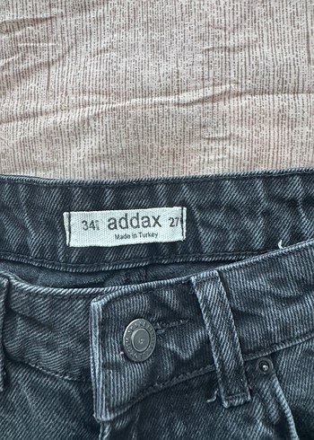 Gri Mini Denim Şort Addax - Görsel 2
