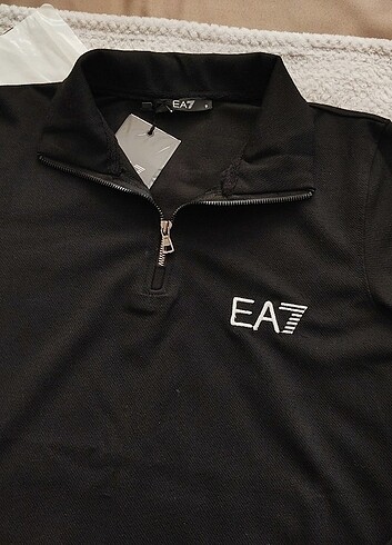 EA7 Yarım Fermuarlı Sweatshirt