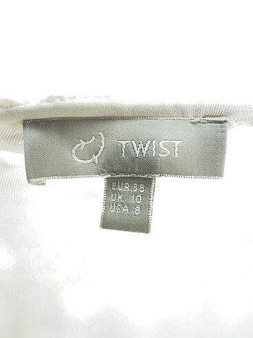 38 Beden beyaz Renk Twist Uzun Elbise %70 İndirimli.