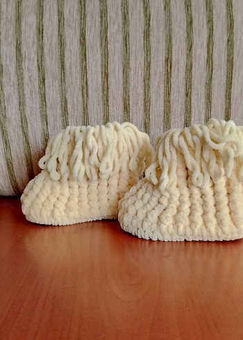 Kızlar için Örgü Bohem Sıcak Terlik - Görsel 2