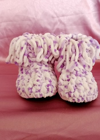 Bohem Tarzı Renkli Örgü Kız Çocuk Ev Terliği - Görsel 2